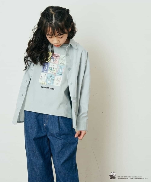 a.v.v（アーヴェヴェ）の「[100-130]トムとジェリーコラボプリントTシャツ（Tシャツ/カットソー・キッズ・ホワイト/ライトパープル/ミント/ベージュ・110/130/120/100）」の10枚目の写真
