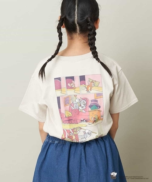 a.v.v（アーヴェヴェ）の「[100-130]トムとジェリーコラボプリントTシャツ（Tシャツ/カットソー・キッズ・ホワイト/ライトパープル/ミント/ベージュ・110/130/120/100）」の13枚目の写真