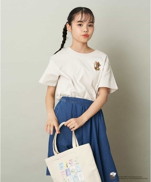 a.v.v（アーヴェヴェ）の「[100-130]トムとジェリーコラボプリントTシャツ（Tシャツ/カットソー・キッズ・ホワイト/ライトパープル/ミント/ベージュ・110/130/120/100）」の14枚目の写真