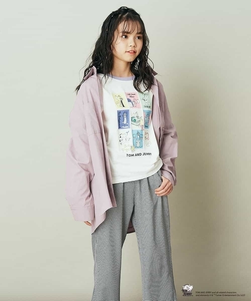 a.v.v（アーヴェヴェ）の「[100-130]トムとジェリーコラボプリントTシャツ（Tシャツ/カットソー・キッズ・ホワイト/ライトパープル/ミント/ベージュ・110/130/120/100）」の22枚目の写真