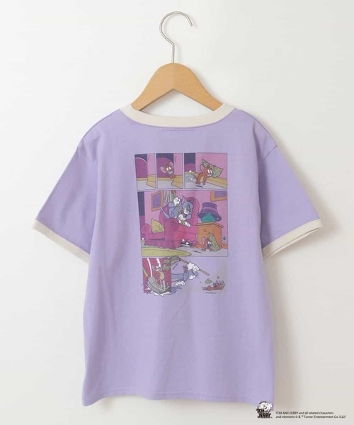 a.v.v（アーヴェヴェ）の「[100-130]トムとジェリーコラボプリントTシャツ（Tシャツ/カットソー・キッズ・ホワイト/ライトパープル/ミント/ベージュ・110/130/120/100）」の5枚目の写真