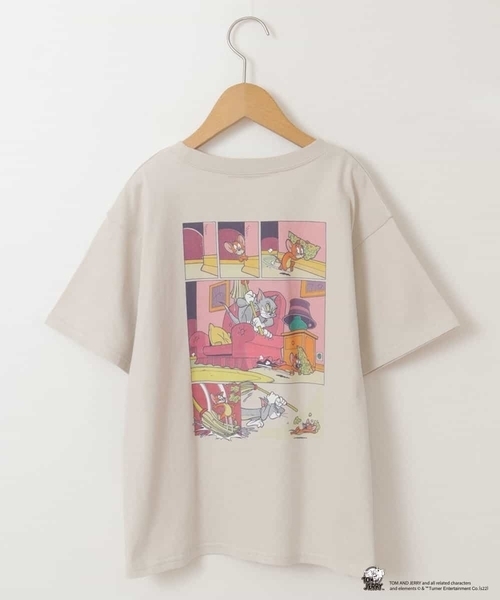 a.v.v（アーヴェヴェ）の「[100-130]トムとジェリーコラボプリントTシャツ（Tシャツ/カットソー・キッズ・ホワイト/ライトパープル/ミント/ベージュ・110/130/120/100）」の7枚目の写真