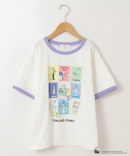 a.v.v（アーヴェヴェ）の「[100-130]トムとジェリーコラボプリントTシャツ（Tシャツ/カットソー・キッズ・ホワイト/ライトパープル/ミント/ベージュ・110/130/120/100）」の8枚目の写真
