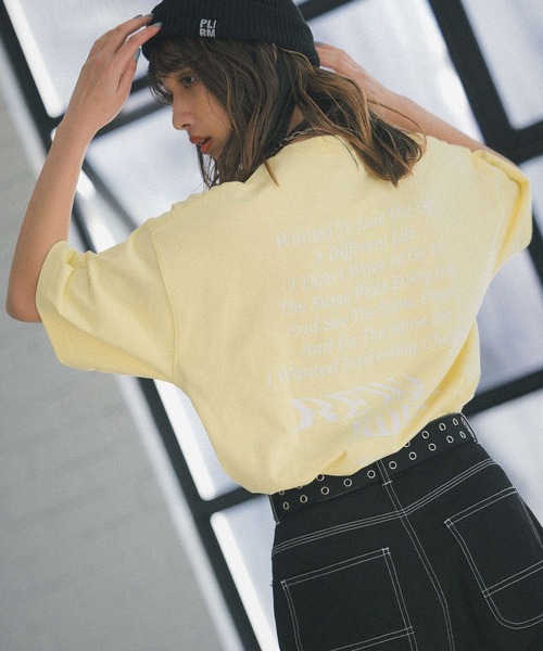 PBLIM(ページボーイリム)の「【PAGEBOYLIM】クールメッセージT(Tシャツ/カットソー・レディース・ブラック/オフホワイト/イエロー・MEDIUM/LARGE)」の4枚目の写真