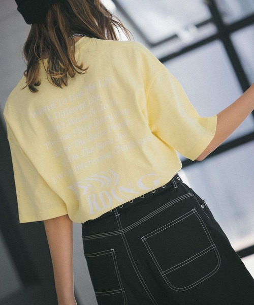 PBLIM(ページボーイリム)の「【PAGEBOYLIM】クールメッセージT(Tシャツ/カットソー・レディース・ブラック/オフホワイト/イエロー・MEDIUM/LARGE)」の5枚目の写真