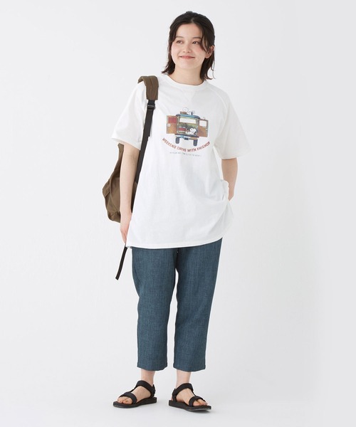 KRIFF MAYER Lady's Collection（クリフメイヤーレディースコレクション）の「プリペラ風クロップドゆるパンツ（その他パンツ・レディース・カラフル/ベージュ/チャコール/グリーン/ブルー・MEDIUM/LARGE）」の18枚目の写真