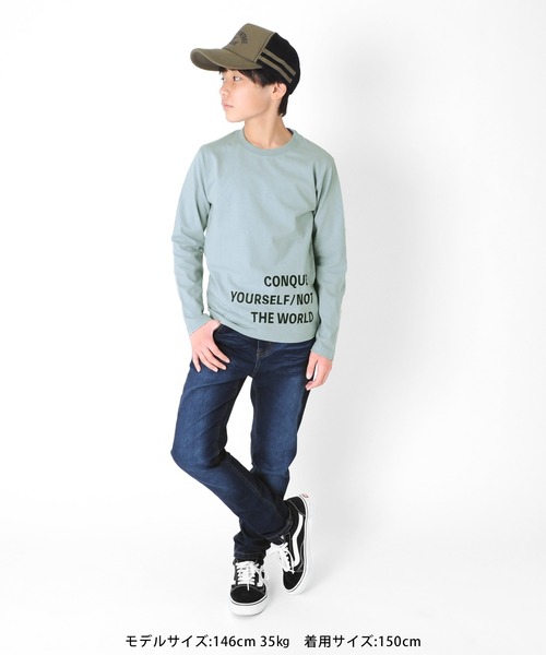 GLAZOS（グラソス）の「[スリム]スーパーストレッチデニム・5ポケットパンツ（デニムパンツ・キッズ・ブラック/インディゴブルー/ブルー・130cm/140cm/150cm/160cm/170cm）」の17枚目の写真