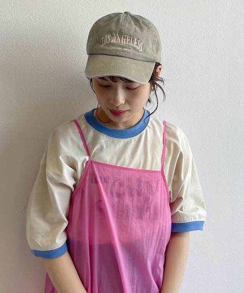 w closet(ダブルクローゼット)の「刺繍ロゴキャップ(キャップ・レディース・ベージュ/ブルー・FREE)」の10枚目の写真