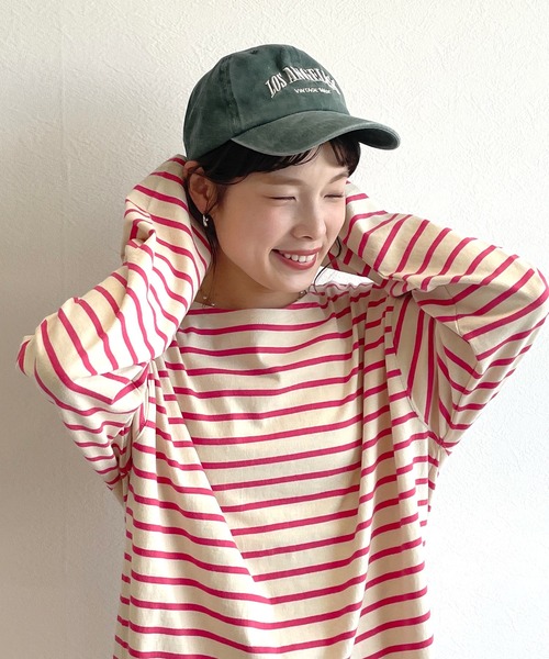 w closet(ダブルクローゼット)の「刺繍ロゴキャップ(キャップ・レディース・ベージュ/ブルー・FREE)」の12枚目の写真