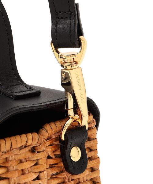 VIOLAd'ORO（ヴィオラドーロ）の「VIOLAd’ORO:MIRO カゴポシェット（かごバッグ・レディース・ブラック・ONE SIZE）」の7枚目の写真