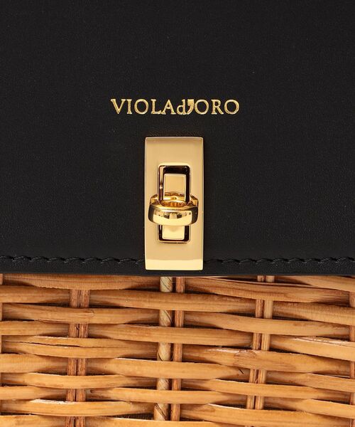 VIOLAd'ORO（ヴィオラドーロ）の「VIOLAd’ORO:MIRO カゴポシェット（かごバッグ・レディース・ブラック・ONE SIZE）」の9枚目の写真