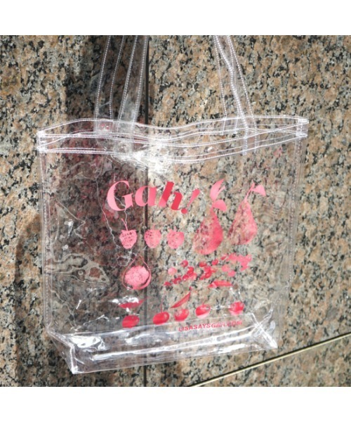 flower(フラワー)の「Gah! fruits Vinyl Tote ガー!!フルーツ ビニールトートバッグ(トートバッグ・レディース・クリア・FREE)」の7枚目の写真