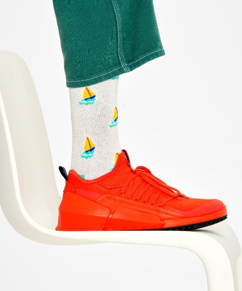 Happy Socks（ハッピーソックス）の「Happy Socks Sail Away クルーソックス 10221007（ソックス/靴下・レディース・ホワイト/ネイビー・M/L）」の6枚目の写真