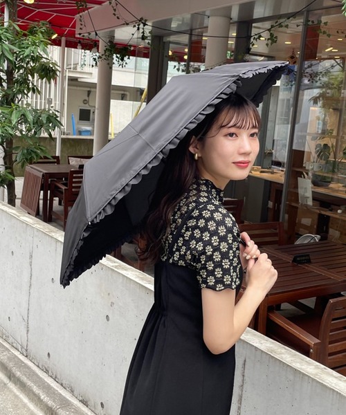 晴雨兼用 ヒートカットフリル折り畳み傘（折りたたみ傘）｜one after