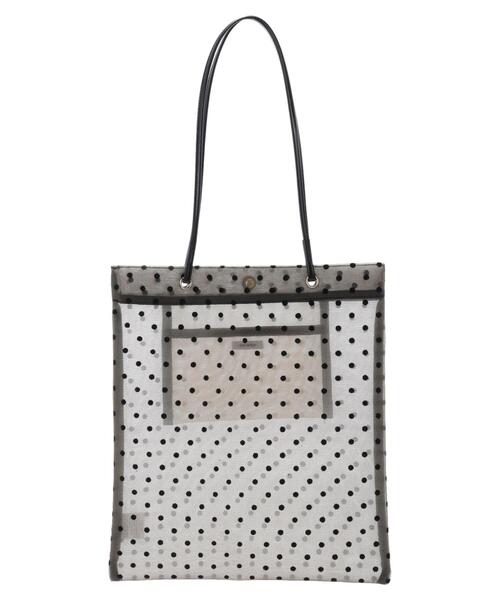 Green　Parks（グリーンパークス）の「ドットチュールA4トート（トートバッグ・レディース・ゴールド/ブラック・FREE）」の5枚目の写真