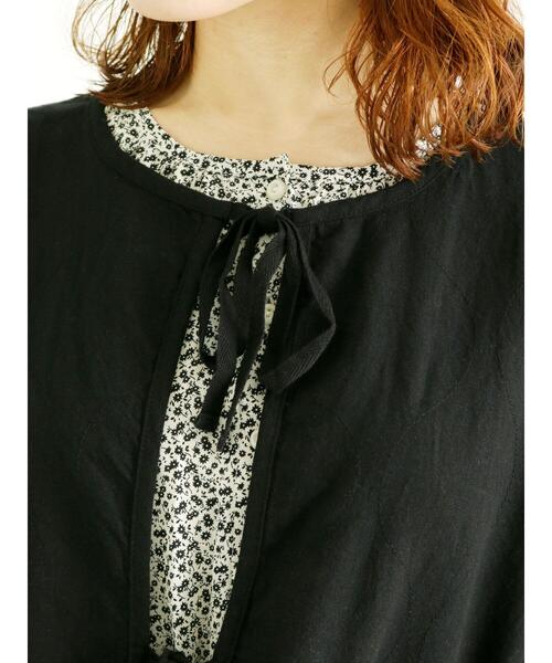 ehka sopo（エヘカソポ）の「キルトステッチベスト（ベスト・レディース・ブラック/カーキ/キナリ・ﾌﾘ-）」の8枚目の写真