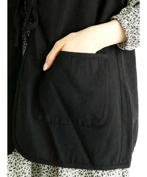 ehka sopo（エヘカソポ）の「キルトステッチベスト（ベスト・レディース・ブラック/カーキ/キナリ・ﾌﾘ-）」の9枚目の写真