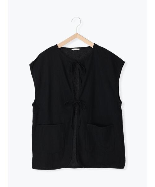 ehka sopo（エヘカソポ）の「キルトステッチベスト（ベスト・レディース・ブラック/カーキ/キナリ・ﾌﾘ-）」の14枚目の写真