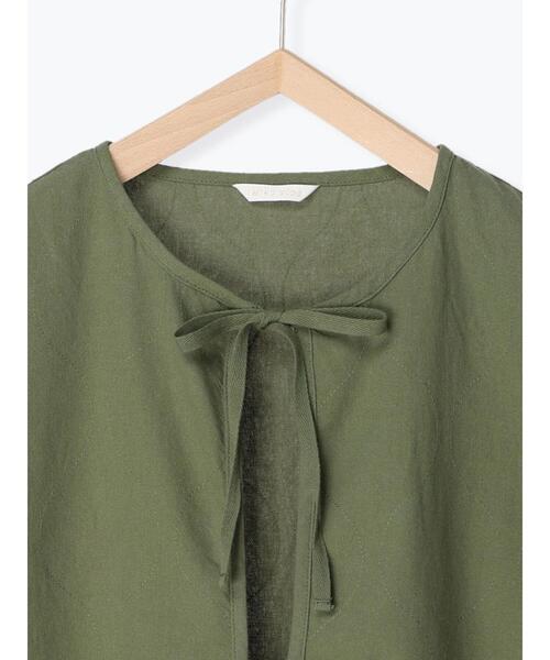 ehka sopo（エヘカソポ）の「キルトステッチベスト（ベスト・レディース・ブラック/カーキ/キナリ・ﾌﾘ-）」の18枚目の写真