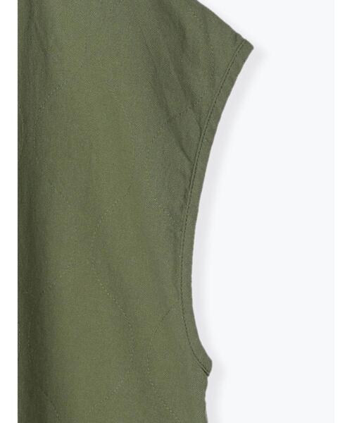 ehka sopo（エヘカソポ）の「キルトステッチベスト（ベスト・レディース・ブラック/カーキ/キナリ・ﾌﾘ-）」の19枚目の写真