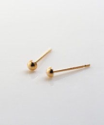 cui-cui | ゴールド ハーフボール ピアス | K18(ピアス（両耳用）)