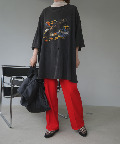 c.u.l(シーユーエル)の「【c.u.l:w】ツイルセンタープレススラックス culwz22ss007(スラックス・レディース・アイボリー/ブラック/グリーン/ライム/レッド・S/M)」の8枚目の写真