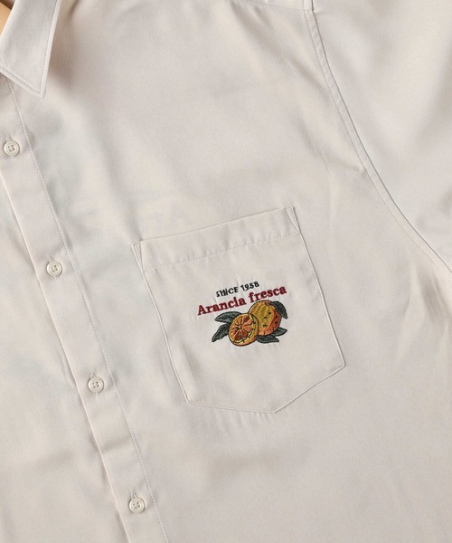 BACK NUMBER（バックナンバー）の「【BACK NUMBER】刺繍レギュラー半袖シャツ（シャツ/ブラウス・メンズ・グリーン/キナリ・XL/L/M）」の13枚目の写真