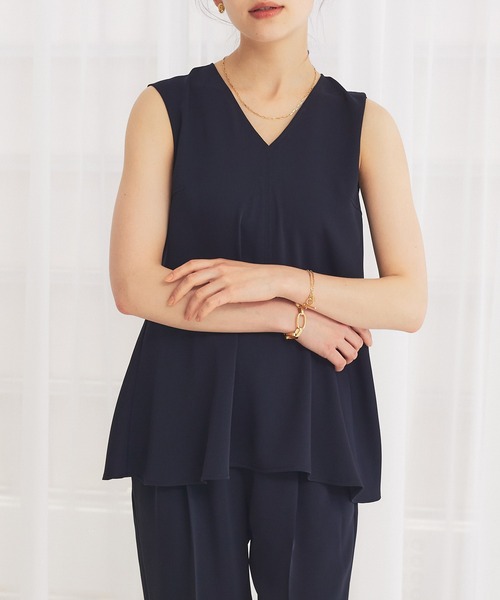 Rouge  vifダブルクロスペプラムブラウス セール ドットペプラムブラウス （シャツ・ブラウス）｜Rouge vif la