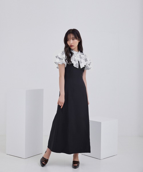 ANDGEEBEE（アンジービー）の「レースアップキャミワンピ（ワンピース・レディース・チャコールグレー/ブラック・MEDIUM）」の15枚目の写真