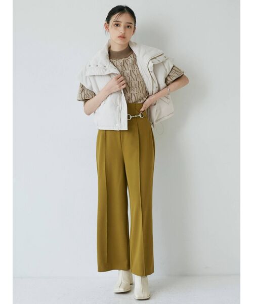 MURUA(ムルーア)の「スリーブレスパフィジャケット(ダウンベスト・レディース・ブラック/アイボリー・FREE)」の22枚目の写真