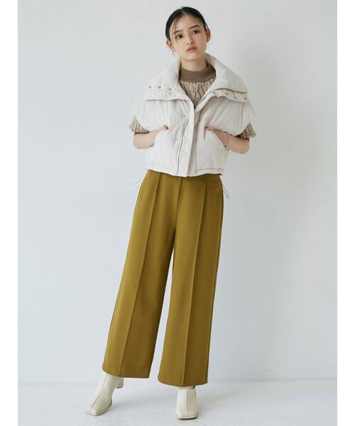 MURUA(ムルーア)の「スリーブレスパフィジャケット(ダウンベスト・レディース・ブラック/アイボリー・FREE)」の18枚目の写真