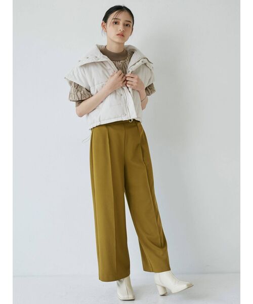 MURUA(ムルーア)の「スリーブレスパフィジャケット(ダウンベスト・レディース・ブラック/アイボリー・FREE)」の15枚目の写真