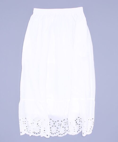 SM2 横浜ポルタ 限定 リネン裾レーススカラップスカート オフ Samansa Mos2（サマンサ モスモス）の「裾スカラップスカート