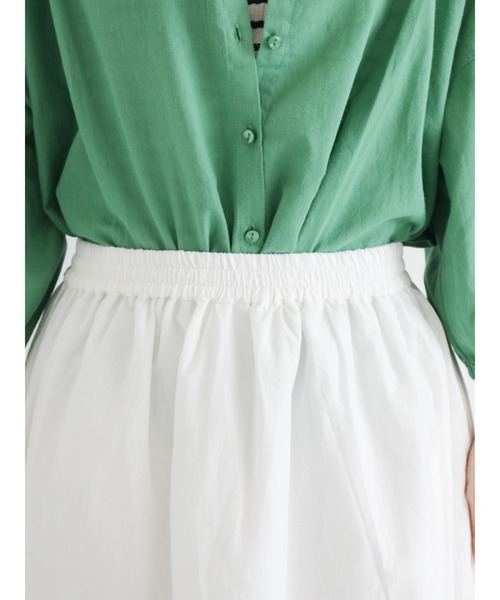 Samansa Mos2（サマンサ モスモス）の「裾スカラップスカート（スカート・レディース・ブラック/オフホワイト/グリーン・ﾌﾘ-）」の15枚目の写真