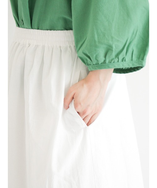 Samansa Mos2（サマンサ モスモス）の「裾スカラップスカート（スカート・レディース・ブラック/オフホワイト/グリーン・ﾌﾘ-）」の16枚目の写真