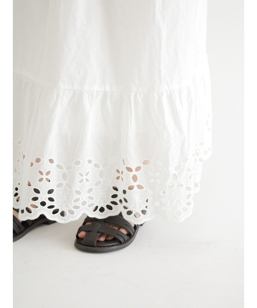 Samansa Mos2（サマンサ モスモス）の「裾スカラップスカート（スカート・レディース・ブラック/オフホワイト/グリーン・ﾌﾘ-）」の17枚目の写真