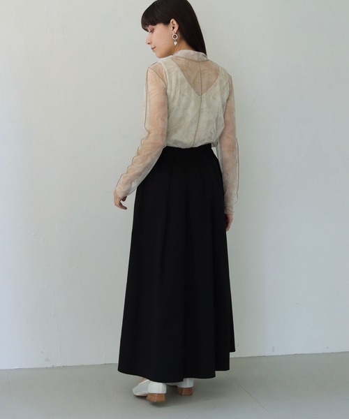 HER CLOSET(ハークローゼット)の「【shemoshelly】WEB限定オリジナル柄ハイネックシアートップス長袖(Tシャツ/カットソー・レディース・ブラウン/グリーン/アイボリー・M)」の9枚目の写真