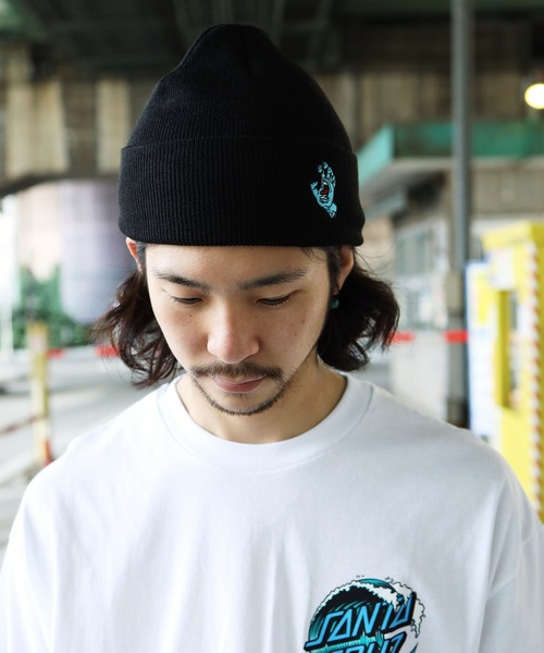 SANTA CRUZ（サンタクルーズ）の「SANTA CRUZ / サンタクルーズ Screaming Hand Beanie ビーニー ニット帽（ニットキャップ/ビーニー・メンズ・ホワイト/ブラック/ブラック系その他・FREE）」の8枚目の写真