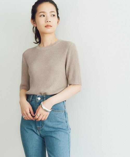titivate(ティティベイト)の「バックカットデザインニットトップス(ニット/セーター・レディース・イエロー/ベージュ系その他/ブルー系その他・S/M/L)」の17枚目の写真