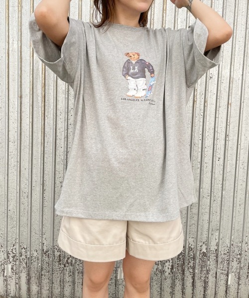 PARKS TOKYO SELECT(パークストウキョウセレクト)の「LOST ART ビッグシルエット クルーネックTシャツ(Tシャツ/カットソー・レディース・ホワイト/ネイビー/グレー・FREE)」の3枚目の写真