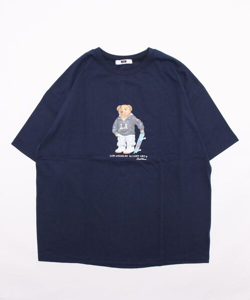 PARKS TOKYO SELECT(パークストウキョウセレクト)の「LOST ART ビッグシルエット クルーネックTシャツ(Tシャツ/カットソー・レディース・ホワイト/ネイビー/グレー・FREE)」の6枚目の写真