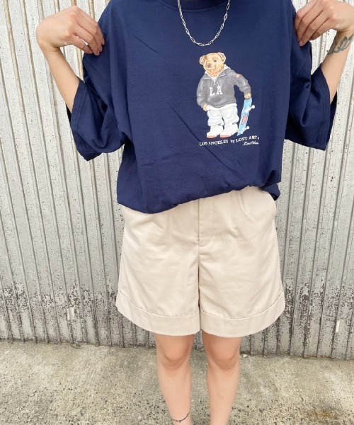 PARKS TOKYO SELECT(パークストウキョウセレクト)の「LOST ART ビッグシルエット クルーネックTシャツ(Tシャツ/カットソー・レディース・ホワイト/ネイビー/グレー・FREE)」の16枚目の写真