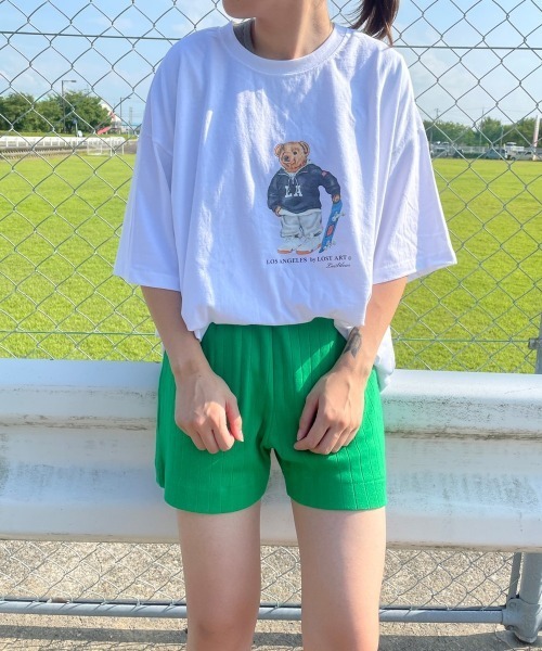PARKS TOKYO SELECT(パークストウキョウセレクト)の「LOST ART ビッグシルエット クルーネックTシャツ(Tシャツ/カットソー・レディース・ホワイト/ネイビー/グレー・FREE)」の11枚目の写真