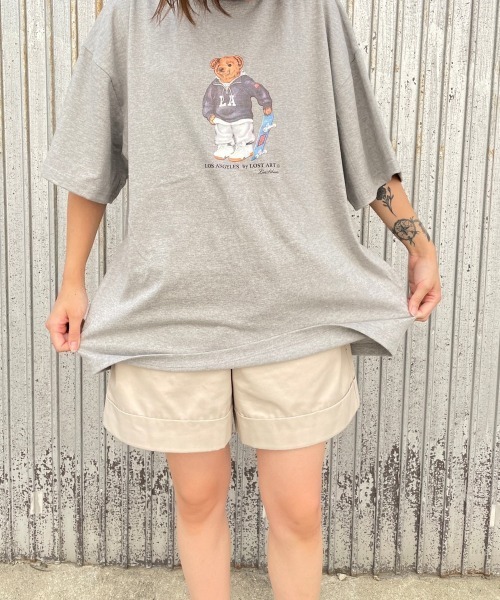 PARKS TOKYO SELECT(パークストウキョウセレクト)の「LOST ART ビッグシルエット クルーネックTシャツ(Tシャツ/カットソー・レディース・ホワイト/ネイビー/グレー・FREE)」の8枚目の写真