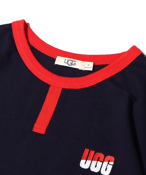 UGG（アグ）の「UGG@mos ネックタグリンガー T / アグ ネックタグリンガー T（Tシャツ/カットソー・レディース・ホワイト/ブラック/ネイビー・M/L/XL）」の5枚目の写真