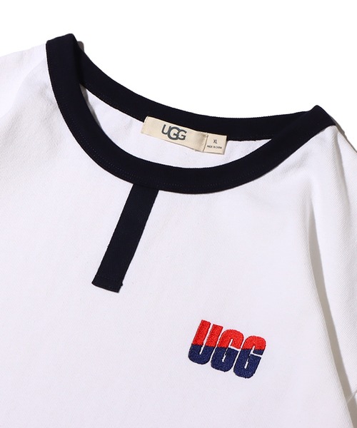 UGG（アグ）の「UGG@mos ネックタグリンガー T / アグ ネックタグリンガー T（Tシャツ/カットソー・レディース・ホワイト/ブラック/ネイビー・M/L/XL）」の10枚目の写真