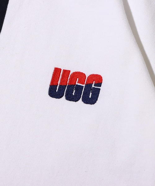 UGG（アグ）の「UGG@mos ネックタグリンガー T / アグ ネックタグリンガー T（Tシャツ/カットソー・レディース・ホワイト/ブラック/ネイビー・M/L/XL）」の11枚目の写真