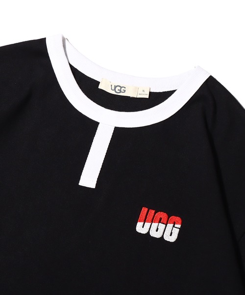 UGG（アグ）の「UGG@mos ネックタグリンガー T / アグ ネックタグリンガー T（Tシャツ/カットソー・レディース・ホワイト/ブラック/ネイビー・M/L/XL）」の15枚目の写真