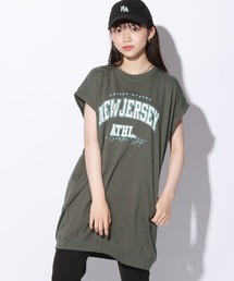 カレッジロゴフレンチスリーブワンピース