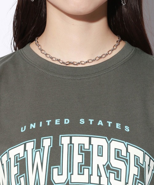 repipi armario（レピピ アルマリオ）の「カレッジロゴフレンチスリーブワンピース（ワンピース・キッズ・ブラック/グリーン/ベージュ・LARGE/MEDIUM/SMALL）」の11枚目の写真